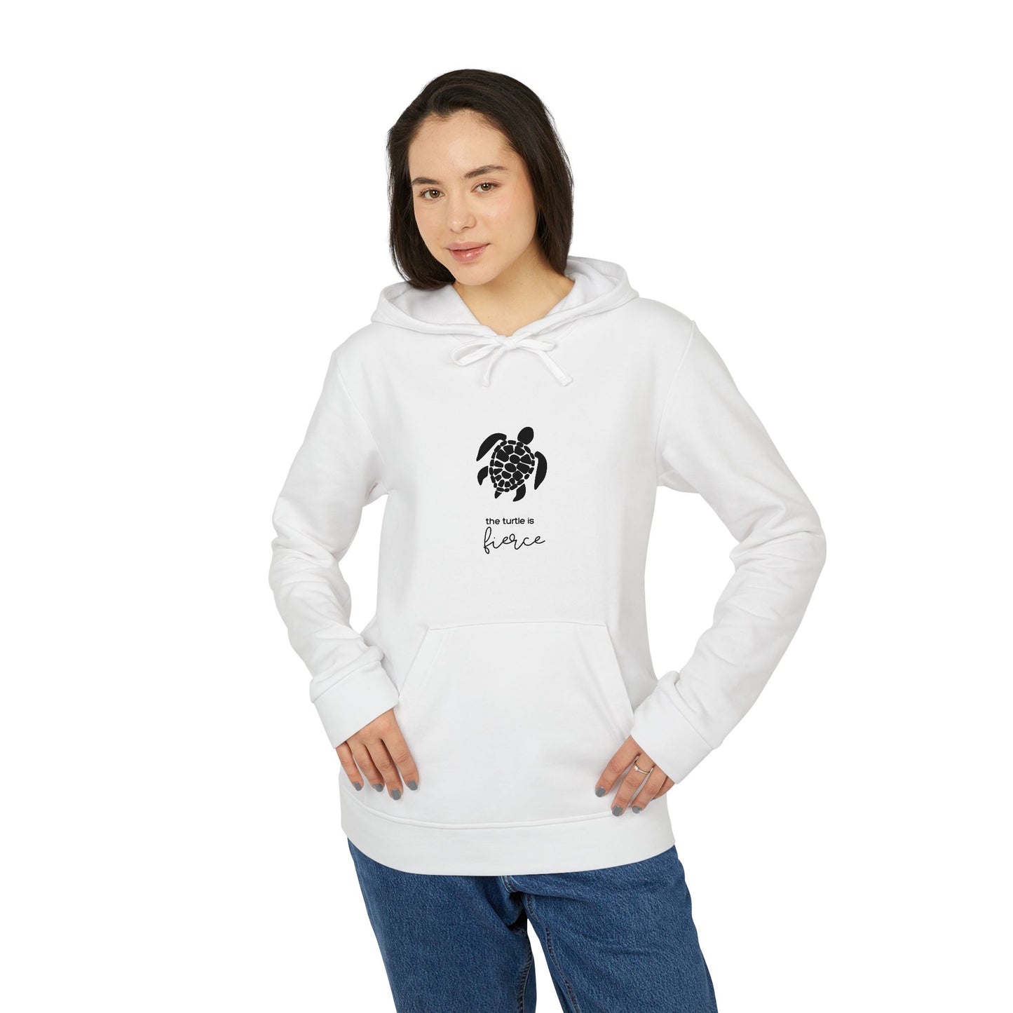 Sea Turtle is Fierce Unisex Fleece Hoodie by adidas